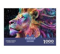 Lion Puzzle Adulte 1000 Pièces Lion Féroce De Qualité Supérieure - Un Challenge Éducatif pour Tous Les Profils (Homme, Femme, À Partir De 14 Ans) 52x38cm/1000pcs