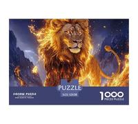Lion Puzzle Adulte 1000 Pièces Lion Féroce L'Excellence du Puzzle-Défi - Conçu pour Une Clientèle Mixte (Homme, Femme, 14 Ans Et Plus) 52x38cm/1000pcs