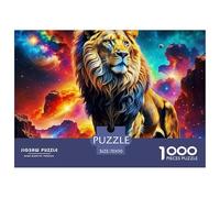 Lion Puzzle De 1000 Pièces pour Adultes Art Collection bête of Prey Illustration Colorée Enfants Dès 14 Ans70x50cm/1000pcs