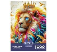 Lion Puzzle De 1000 Pièces pour Adultes Art Collection bête of Prey Puzzle De Qualité Supérieure pour Enfants À Partir De 14 Ans38x26cm/1000pcs