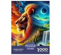 Lion Puzzle De 1000 Pièces pour Adultes Art Collection bête of Prey Puzzle Difficile Impossible pour Adultes Enfants Dès 14 Ans38x26cm/1000pcs