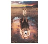 Lion Puzzle en Bois 1000 Pièces, DIY, Divertissement Créatif, Cadeau, Amusement, Puzzles Classiques pour Adultes Et EnfFourmis À Partir De 12 Ans, （78×53cm）