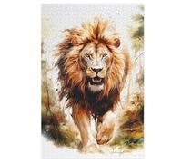Lion Puzzle en Bois 1000 Pièces pour Adultes Et Enfants, Puzzles Impossible, Jeu De Patience Coloré, À Partir De 12 Ans 78×53cm
