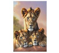 Lion Puzzle en Bois 1000 Pièces pour Adultes Et EnfFourmis, Puzzles Impossible, Jeu De Patience Coloré, À Partir De 12 Ans 78×53cm