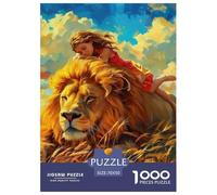 Lion Puzzle en Papier Haut De Gamme Pensé pour Moments Calmes, Intégrant Pet afin De Renforcer Patience Attention Et Satisfaction Progressive Au Quotidien 70x50cm/1000pcs