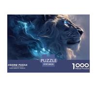 Lion Puzzle pour Adultes - 1000 Pièces Lion Féroce De Qualité Supérieure : Challenge Éducatif Conçu pour Un Public Large (Homme, Femme, Adultes, Enfants 14+) 38x26cm/1000pcs