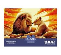 Lion Puzzle pour Adultes Original Coloré Roi des bêtes Cadeau Jouet Coloré Décoration Moderne Jeux De Puzzle pour Toute La Famille 70x50cm/1000pcs
