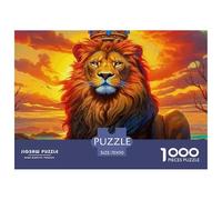 Lion Puzzle pour Adultes Original Coloré Roi des bêtes Jeu Éducatif Défi Jouets Décoration Moderne Jeu Cadeau Unique 70x50cm/1000pcs