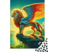 Lion Puzzles 1000 Pièces Cadeau Unique Jeu Éduchatif Challenge Toy À De Qualité Supérieure Peinture Art pour Adultes Enfants 1000pcs (75x50cm)