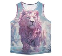 Lion Rose Cool DéBardeurs sans Manches pour Garçons Adolescents,Idéaux pour Sport Activités Physiques