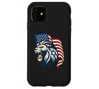 Lion Rugissant avec Drapeaux des États-Unis et d'Israël - United Support Coque pour iPhone 11