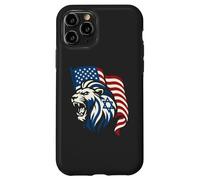 Lion Rugissant avec Drapeaux des États-Unis et d'Israël - United Support Coque pour iPhone 11 Pro