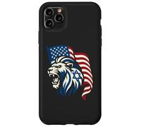 Lion Rugissant avec Drapeaux des États-Unis et d'Israël - United Support Coque pour iPhone 11 Pro Max