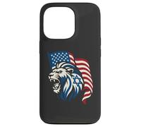 Lion Rugissant avec Drapeaux des États-Unis et d'Israël - United Support Coque pour iPhone 13 Pro