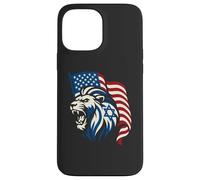Lion Rugissant avec Drapeaux des États-Unis et d'Israël - United Support Coque pour iPhone 13 Pro Max