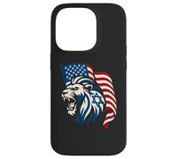 Lion Rugissant avec Drapeaux des États-Unis et d'Israël - United Support Coque pour iPhone 14 Pro
