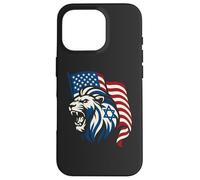 Lion Rugissant avec Drapeaux des États-Unis et d'Israël - United Support Coque pour iPhone 16 Pro