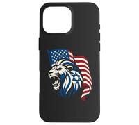 Lion Rugissant avec Drapeaux des États-Unis et d'Israël - United Support Coque pour iPhone 16 Pro Max