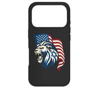 Lion Rugissant avec Drapeaux des États-Unis et d'Israël - United Support Coque pour iPhone 17 Pro