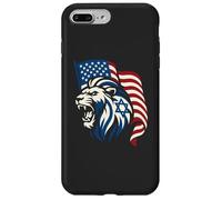 Lion Rugissant avec Drapeaux des États-Unis et d'Israël - United Support Coque pour iPhone 7 Plus/8 Plus