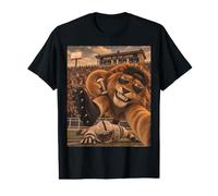 Lion Running Back RB Selfie Vintage School College Mascotte T-Shirt Graphique avec Valeur