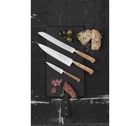 LION SABATIER - Couteau Chef Optimal PROVENÇAO 100% Forgé - Fabriqué en France - 20 cm - Lame et Rivets en INOX - Optimal pour Émincer, Trancher et Hacher avec Précision