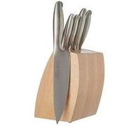 Lion sabatier couteau de cuisine bloc hêtre nancy et 5 couteaux fuso, acier inoxydable, multicolore, 30 x 30 x 30 cm Voir Description / Demander Vendeur G