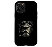 Lion Sage avec Lunettes et Pipe Félin Art Coque pour iPhone 11 Pro