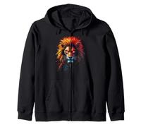 Lion samouraï Sweat à Capuche