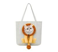Lion Shape Cat Carrier Shoulder Bag with Safety Clip for Small Dogs Cats