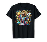 Lion Soccer Champion Trophée Football Victory T-Shirt