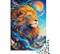 Lion Soleil Univers Puzzle, 1000 Pcs Jeu D'intérieur Adulte | 70x50cm Carton, Exercice Mental, Finition Surface Lisse, Amateurs D'art, Réduction Du Stress