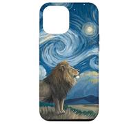 Lion sous Le Ciel étoilé Van Gogh Celestial Swirls Art Coque pour iPhone 12 Pro Max