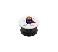 Lion Super-héros Cape PopSockets PopGrip Adhésif