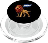 Lion Tenant Le Drapeau du Salvador Rugissant majestueux PopSockets PopGrip pour MagSafe