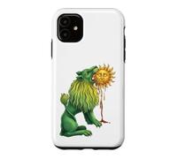 Lion Vert alchimique dévorant Soleil ésotérique Occulte hermétique Coque pour iPhone 11