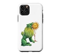 Lion Vert alchimique dévorant Soleil ésotérique Occulte hermétique Coque pour iPhone 11 Pro