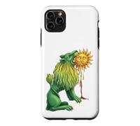 Lion Vert alchimique dévorant Soleil ésotérique Occulte hermétique Coque pour iPhone 11 Pro Max
