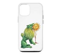 Lion Vert alchimique dévorant Soleil ésotérique Occulte hermétique Coque pour iPhone 12/12 Pro