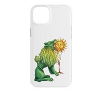 Lion Vert alchimique dévorant Soleil ésotérique Occulte hermétique Coque pour iPhone 14 Plus