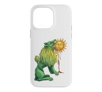 Lion Vert alchimique dévorant Soleil ésotérique Occulte hermétique Coque pour iPhone 14 Pro Max