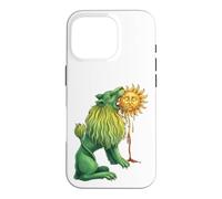 Lion Vert alchimique dévorant Soleil ésotérique Occulte hermétique Coque pour iPhone 16 Pro