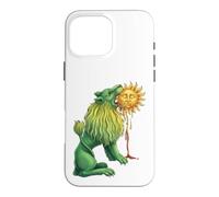 Lion Vert alchimique dévorant Soleil ésotérique Occulte hermétique Coque pour iPhone 16 Pro Max