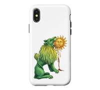 Lion Vert alchimique dévorant Soleil ésotérique Occulte hermétique Coque pour iPhone X/XS