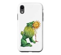 Lion Vert alchimique dévorant Soleil ésotérique Occulte hermétique Coque pour iPhone XR