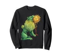 Lion Vert alchimique dévorant Soleil ésotérique Occulte hermétique Sweatshirt
