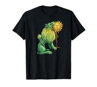 Lion Vert alchimique dévorant Soleil ésotérique Occulte hermétique T-Shirt