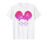 Lion Zodiac Afro Puffs Cheveux Africains Chignons Astrologie T-Shirt Graphique avec Valeur