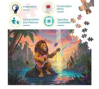 Lion1000 Piece Jigsaw Puzzles for Adults and Kids Family Game ukuléléChallenging for Home Decoration Great Cadeau Idea38x26cm/1000pcs