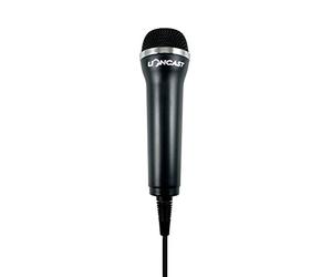 Lioncast 2x Microphone USB Universel Pour Karaoke et Enregistrement de Son (Wii, PS3, PS4, XboxOne, PC) comme Guitar Hero, Rock Star, 2,95m de Câble - Noir